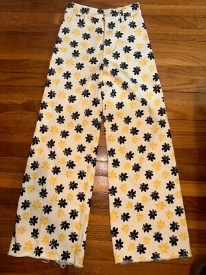 Zara The Marine Straight Floral Jean Size NWOT