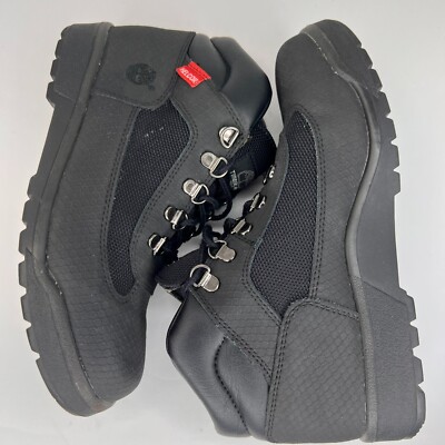 Timberland Helcor Mens 243330 Black Canvas Mid Top Size 6  display picture 3