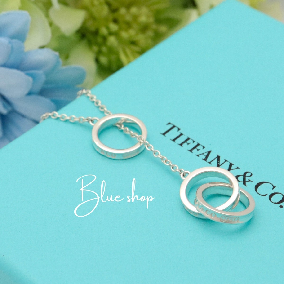 Tiffany & Co. 1837 Triple Interlocking Circles Lariat Necklace 18 