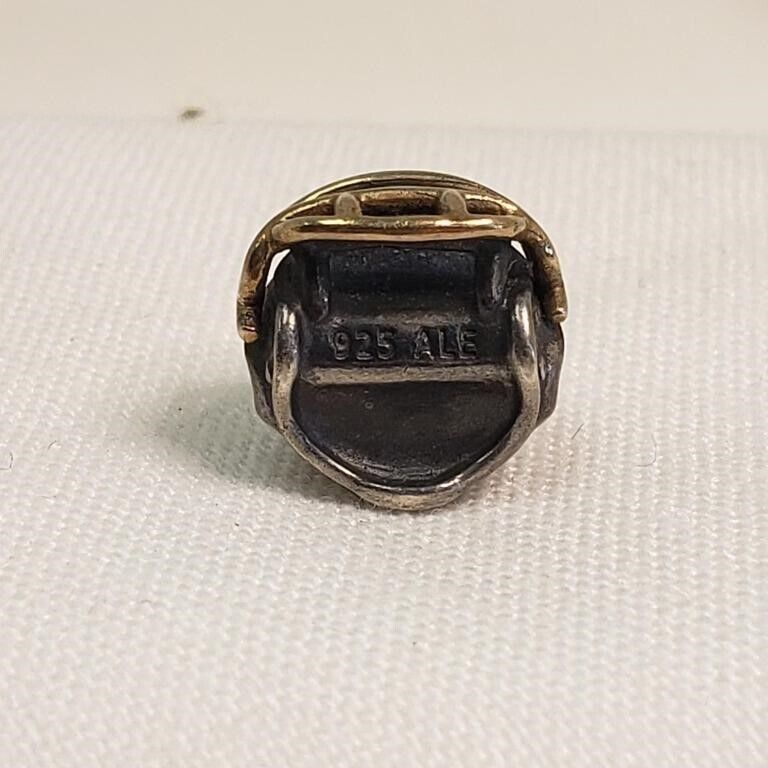PANDORA Sterling Silver and 14K Gold Football Hel… - image 3