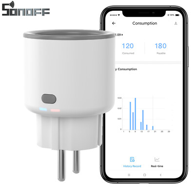 SONOFF WIFI Wlan Smart Steckdose Plug Strommessung Stromzähler Einspeisezähler