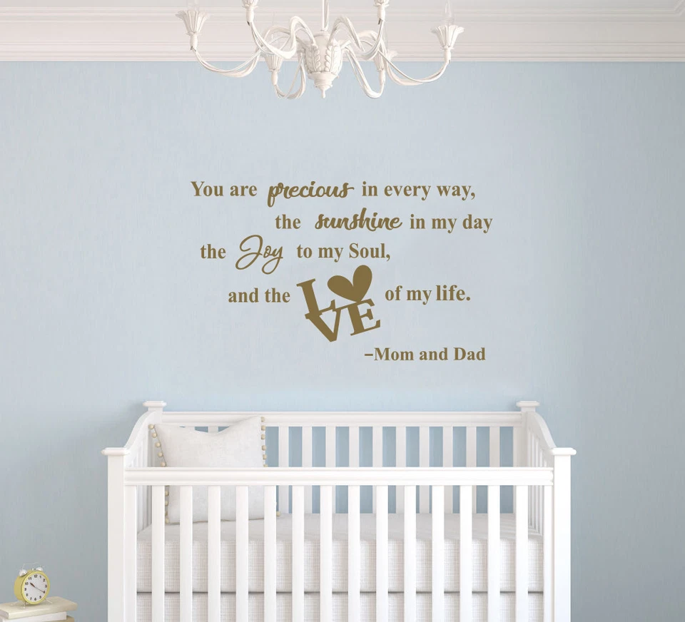 Calcomanía de pared You are Precious in Every Way - Cita para bebé niña para guardería  Foto 3 de 3