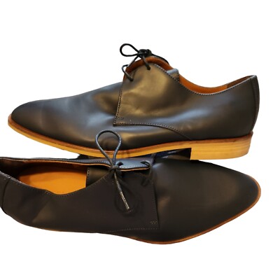 Everlane Blue Modern Oxford Shoes Made In Italy Leather Lace Up