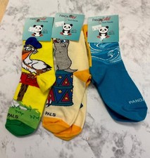 "Sock Panda" Youth Socks- 3PACK Small 7-12 Pelican, Sea Lion, and Ocean Wave