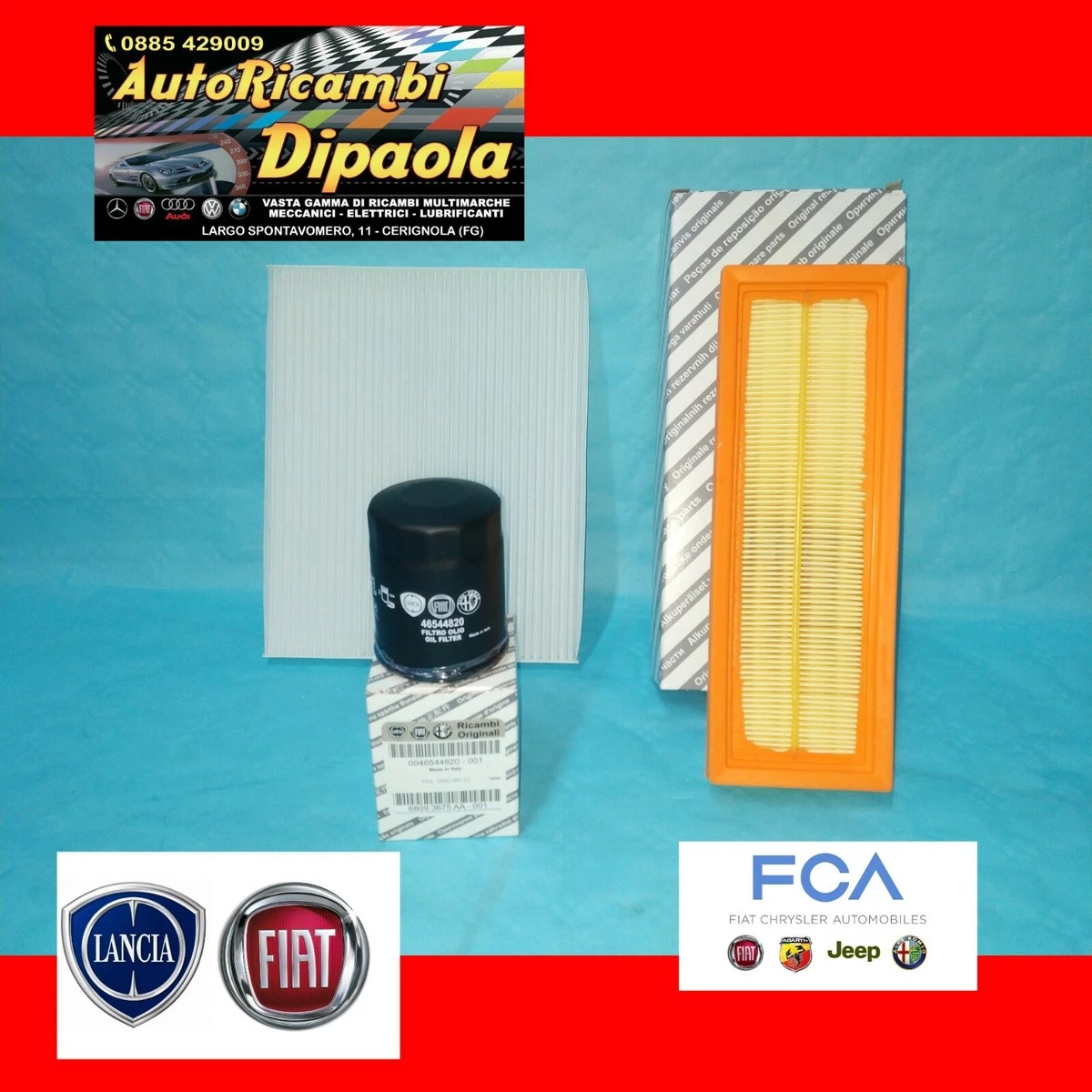 Kit 3 Filtri Tagliando Grande Punto 1.2 1.4 GPL Alfa Mito Fiat Punto - Foto 8