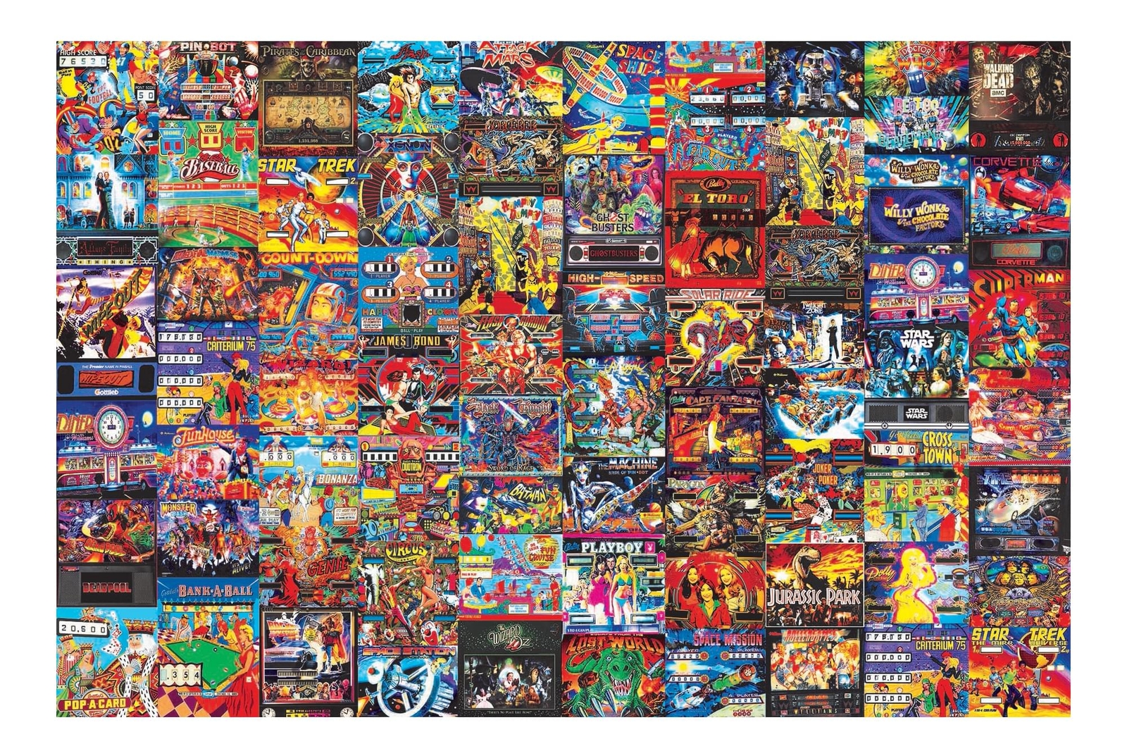 Pinball Parlor Retro Arcade Puzzle | 1000 Piece Jigsaw Puzzle