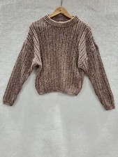 Universal Thread Womens Medium Mocha Knit Crew Neck Sweater