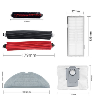 Brush Filter Wipes for Roborock S8 S8 + S8 Pro Ultra Vacuum Cleaner Robot Parts