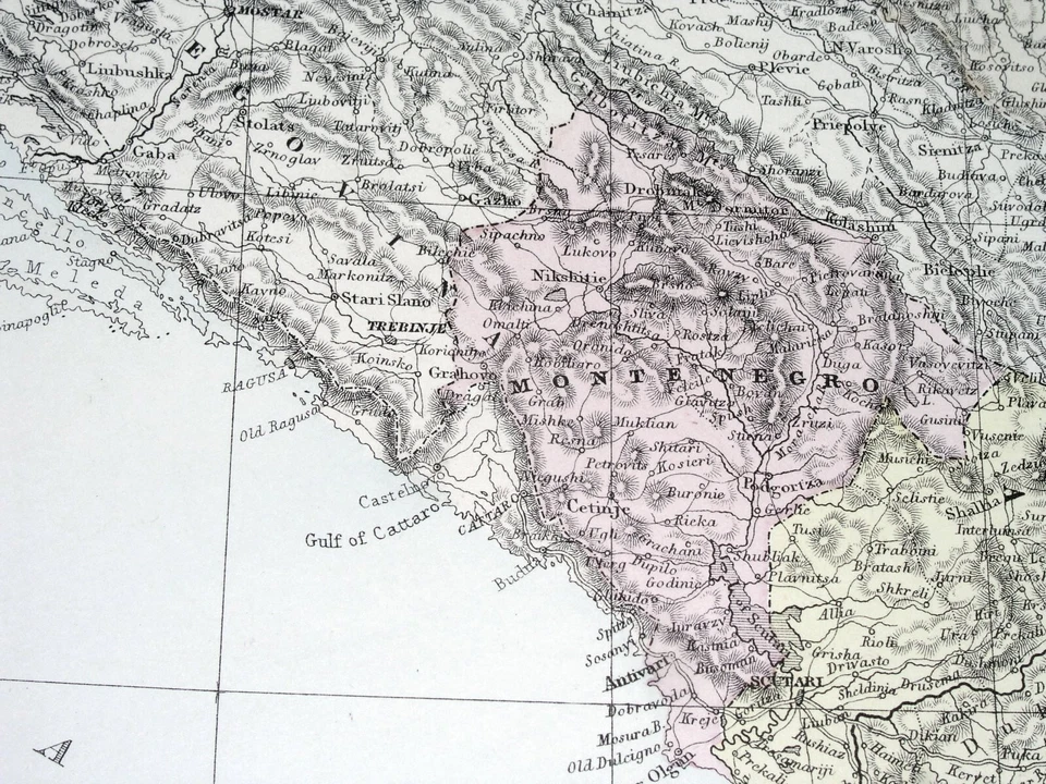 1891 ANTIQUE MAP BALKANS TURKEY IN EUROPE OTTOMAN EMPIRE GREECE (FOUR-SHEET SET) - Image 4 of 4