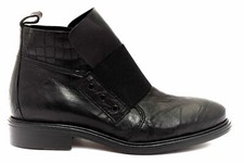 DIVINE FOLLIE 36844 NERO Stivaletti Bassi Pelle Stivali Slipon Invernali Donna