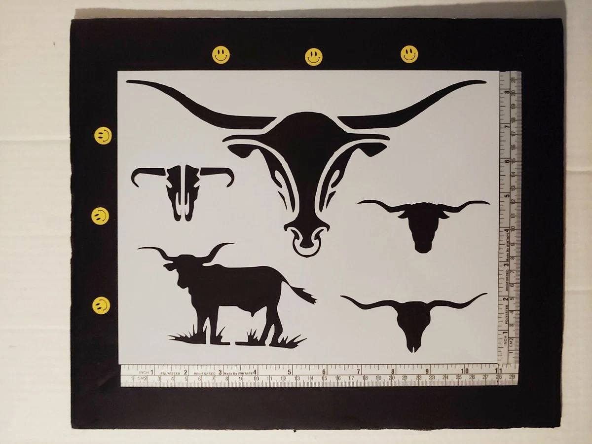 Longhorn Skull Stencil