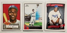 2010 and 2011 Topps Baseball Jackie Robinson - 3 Card Lot