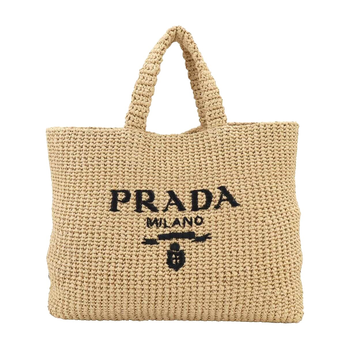 VIP価格.PRADA Synthetic Raffia Shopping Bag 関税送料込 Prada Raffia Tote | eBay