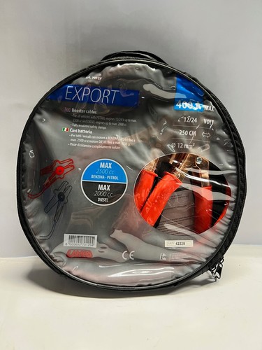 70129 CAVI BATTERIA EMERGENZA MOTORI BENZINA E DIESEL C/BORSA 12/24V 400A 12MM² - Picture 1 of 6