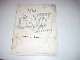 CAPCOM Section Z manual 1985 14 pages + counter mod sheet Complete 