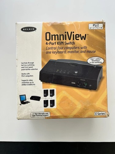 Belkin OmniView E Series (F1DB104P) Externer KVM-Switch PS/2 mit 4 Ports - Bild 2 von 6