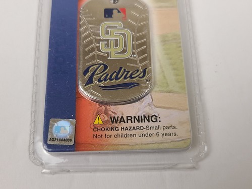 San Diego Padres Dog Tag w/ Ball Chain Necklace Silver Tone 2006 NOS Brand New - Picture 4 of 10