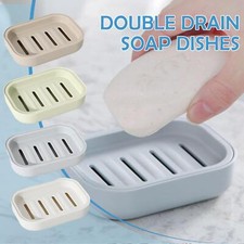 1PCS Soap Dishes Holder Self Drain Container Case Bath Shower Basket Storage Box
