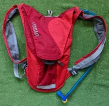 CAMELBAK Charm Hydration Backpack 2.0 Liter 70 oz Reservoir Red Grey Gray