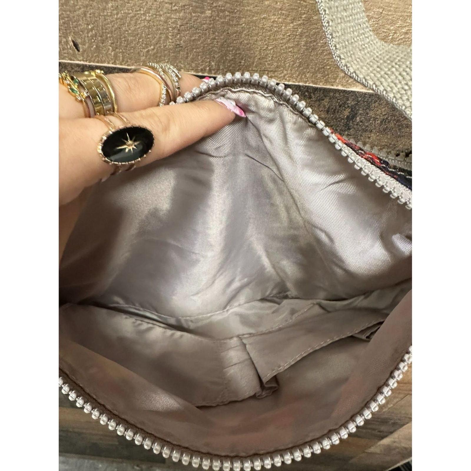 Kipling Multi Pocket Splatter Paint Crossbody Pur… - image 3