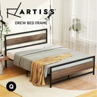 Artiss Bed Frame Metal Bed Base Double Queen Size Drawers Platform Headboard