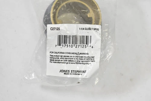 Jones Stephens 1-1/4" Closet Spud C27125 Replacement Unit Brass Hardware - Picture 4 of 4