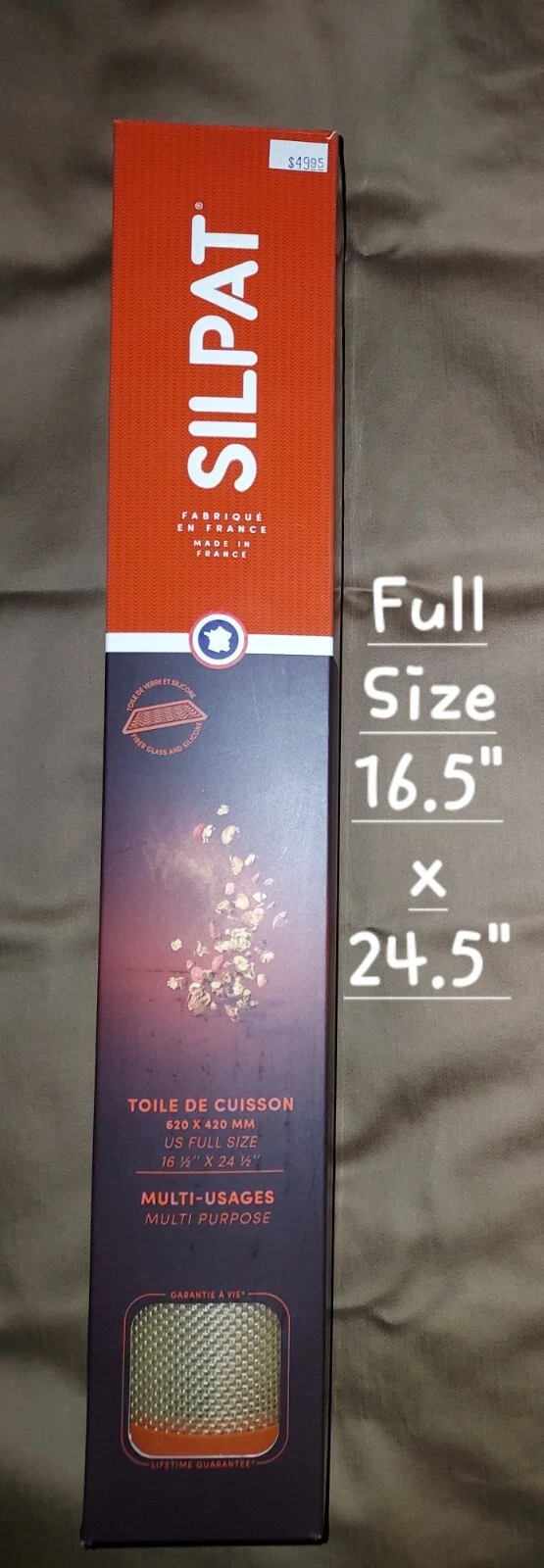 NEW Silpat Premium Non-Stick FULL SIZE Silicone Baking Mat, 16-1/2" x 24-1/2"
Opens in a new window