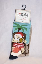 LeGale Christmas Socks Santa Chillin NEW