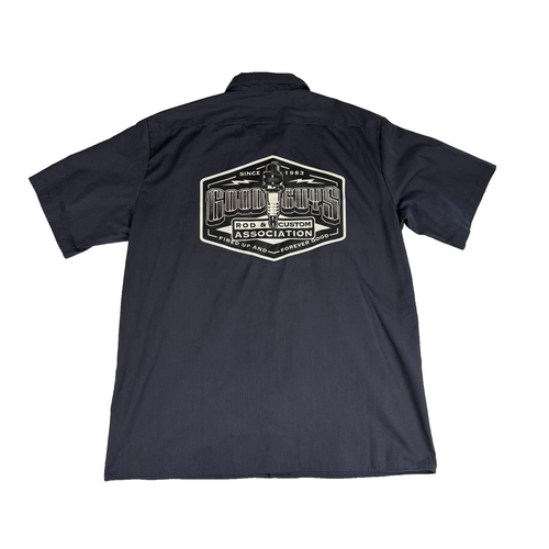 Dickies Goodguys Rod Custom Shirt XL Mens Button Short Sleeve Good Guys