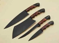 Kitchen Knife Set | 4 Piece Set | Personalized Knives | Chef Knife Set Cooking