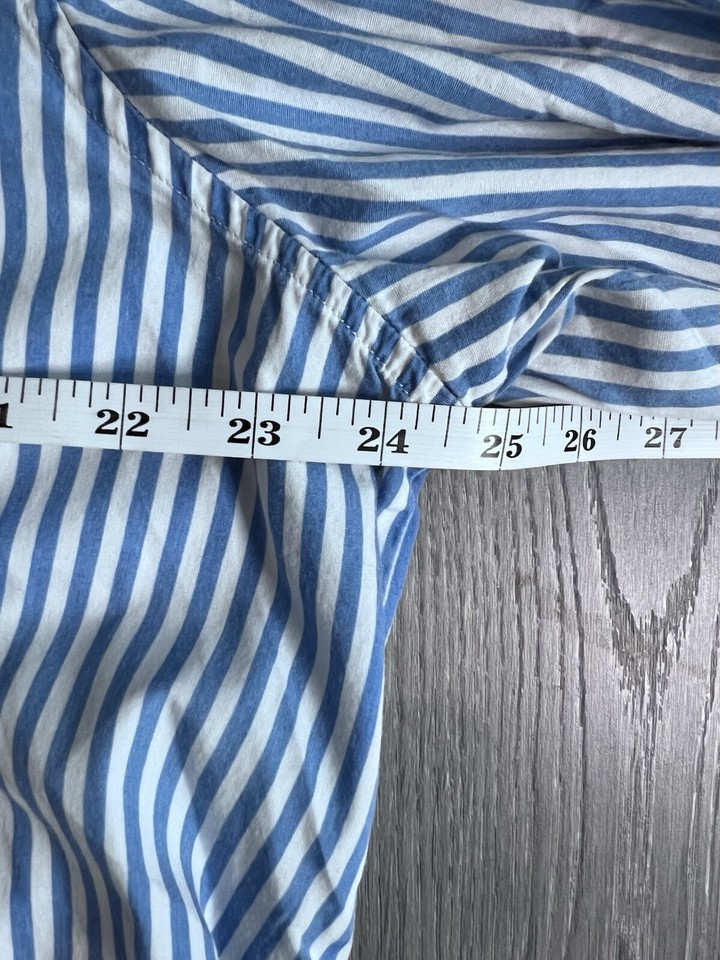 Women's Willow Ridge Fun Blue and White Striped Shirt 1X eBay