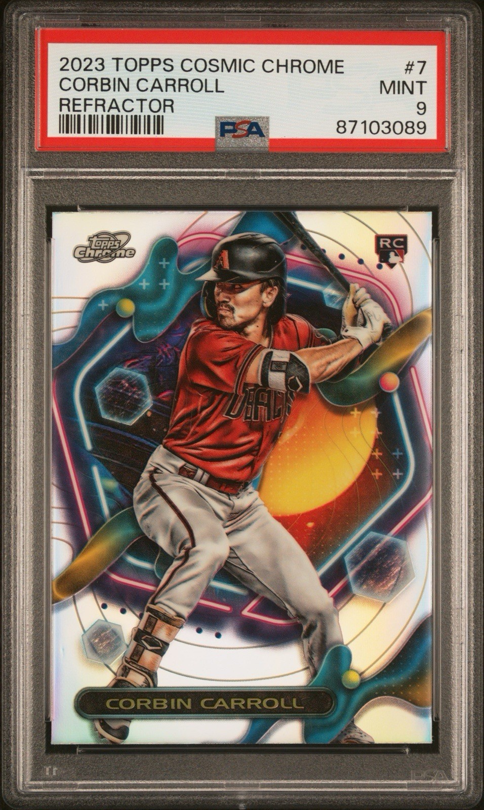 2023 Topps Cosmic Chrome Refractor #7 Corbin Carroll RC PSA 9 MINT