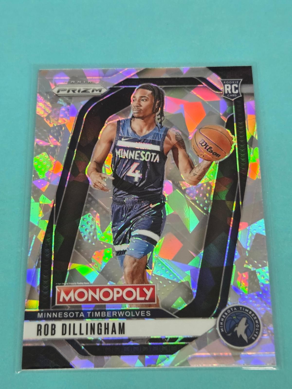 2024-25 Prizm Monopoly Ice RC #90 Rob Dillingham Minnesota BASKETBALL Card 2Q