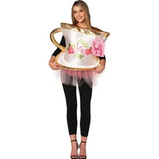 Imposta Costumes Women's Spill It Tea Cup Costume Bodysuit One Size