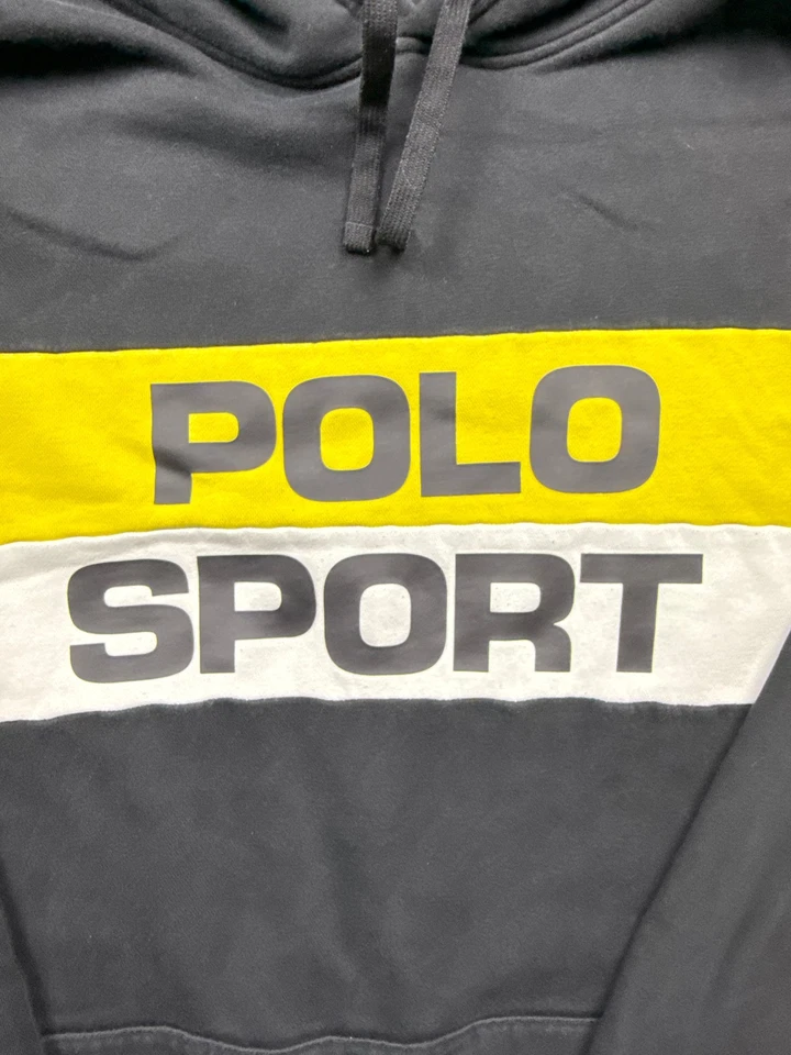 Polo Sport Ralph Lauren Sweater Mens Black 3XLT Hooded Sweatshirt Chest Logo - Image 2 of 4