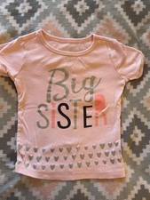 big sister toddler t shirt size 5t color pink