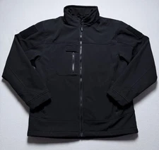 Refrigiwear Softshell Jacket Mens Medium Full Zip Mock Neck Patch Black 0491R