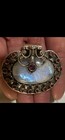 Blue Moonstone Elegant  Iridescent Topaz PENDANT Bali Silver 925 — photo 1