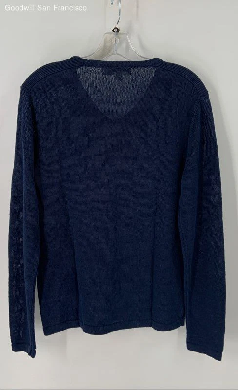 Calvin Klein Men's Blue V-Neck Sweater Size S/P Regular - Image 2 of 4