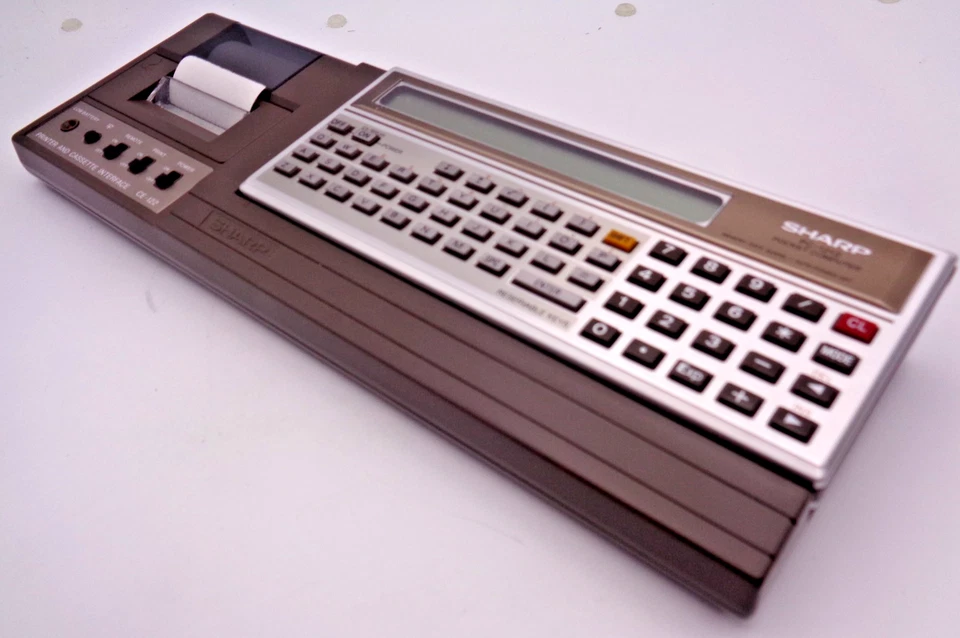 SHARP POCKET COMPUTER PC-1212 + CE-122 (PRINTER/CASSETTE-INTERFACE) ✅🟡 GETESTET - Bild 3 von 4