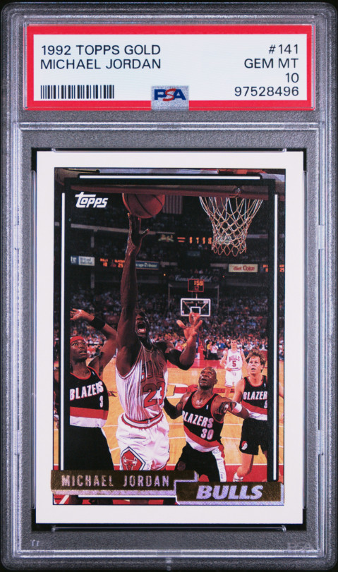 1992 TOPPS GOLD #141 MICHAEL JORDAN PSA 10
