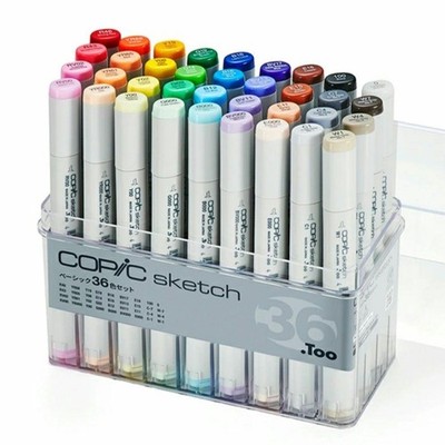 Copic Sketch Markers 36 Color Set Multicolor Anime Manga Drawing Art Lettering