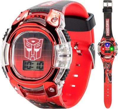 Transformers Kids Watch   LCD Display, Metallic Bezel, Adjustable Comfortable St