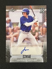 Jackson Miller 2020 Leaf Draft Auto BA-JM1 Reds
