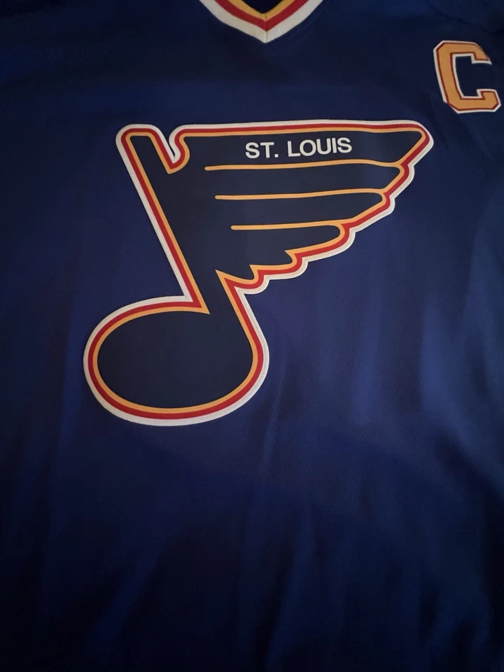 FANATICS 复古曲棍球 BRETT HULL Blues 球衣 尺寸 3XL 全新带标签 — 第 3/4 张图片