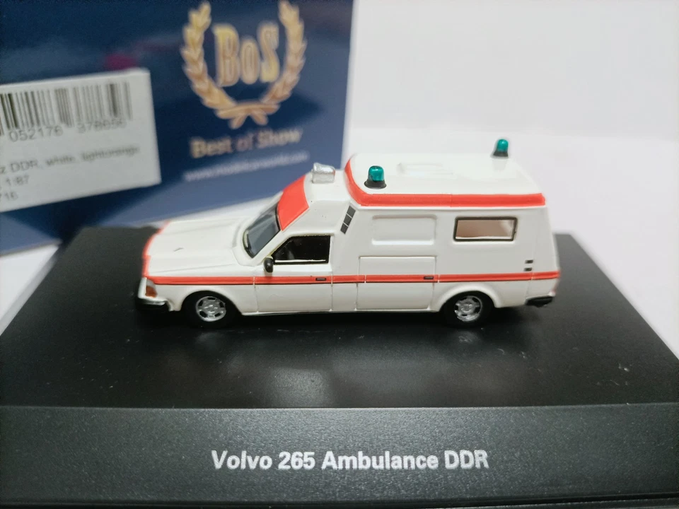 BOS 1:87 Volvo 265 Ambulance DDR White German Emergency Ambulance Model - Image 2 of 4