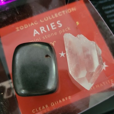 Aries Zodiac Mini Stone Pack (Clear Quartz + Hematite) shoppe geo
