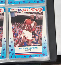 Fleer 1989-90 All-Stars Stickers Michael Jordan #3 Chicago Bulls Basketball