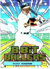 2026 Topps Series 1 - Rickey Henderson #8B-17 - 8 Bit Ballers - Athletics