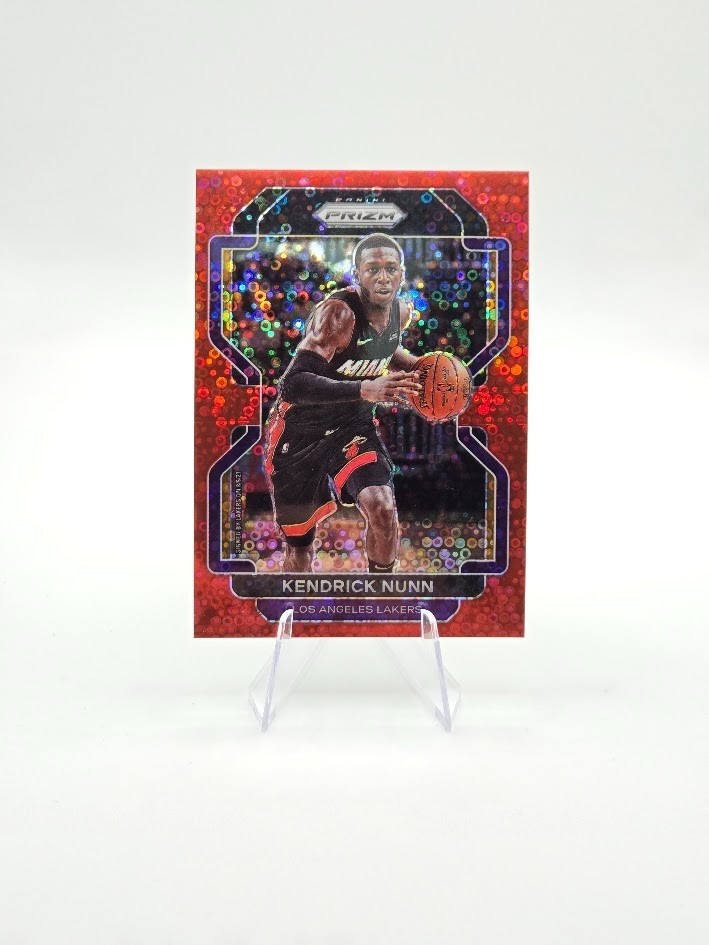 Kendrick Nunn 2021-22 Panini Prizm Fast Break Red SP /100 #216 Lakers